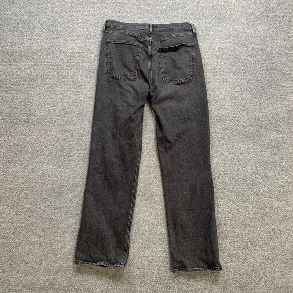 Agolde Jeans Womens 30 Faded Black Denim High Rise Stovepipe Straight Zip Fly - Picture 8 of 10